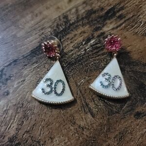 30th Birthday Hat Earrings